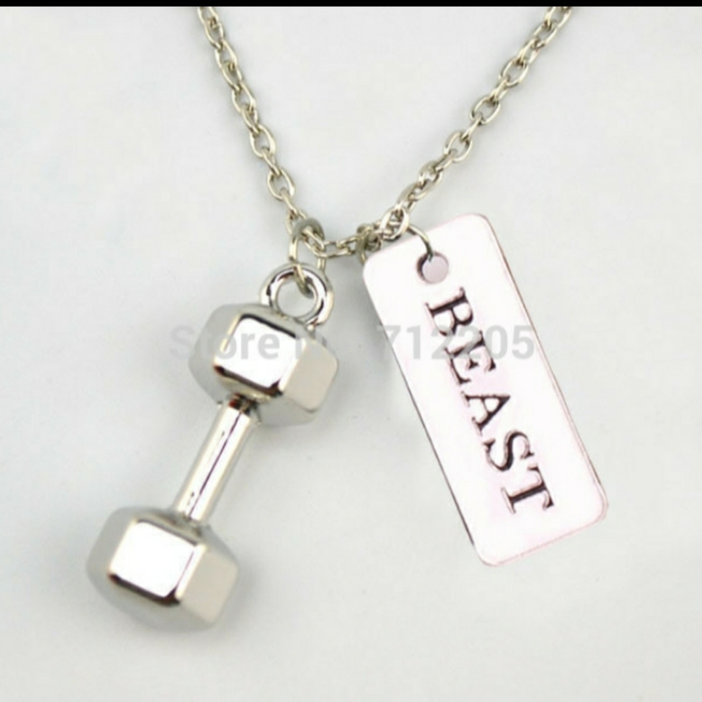BEAST Mode fitness Weightlifting Necklace